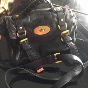 Mulberry black leather clutch